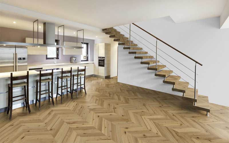 hunian minimalis lantai kayu
